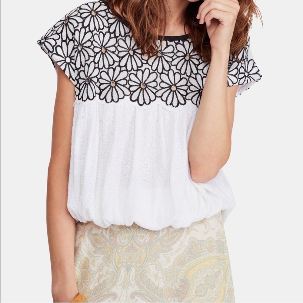 Free People Georgia Bubble Hem Top
